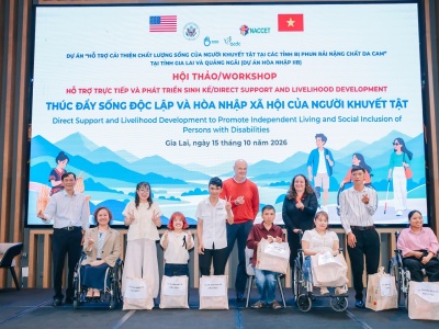 Hội thảo: Hỗ trợ trực tiếp và phát triển sinh kế - thúc đẩy sống độc lập và hòa nhập xã hội của người khuyết tật